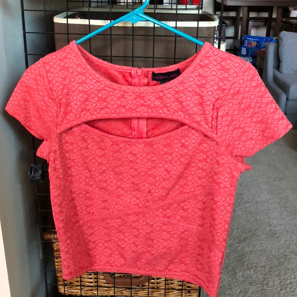 Material Girl mauve crop top